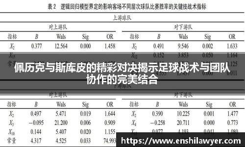 佩历克与斯库皮的精彩对决揭示足球战术与团队协作的完美结合